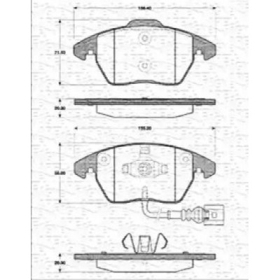 Комплект тормозных колодок, дисковый тормоз 363702161171 MAGNETI MARELLI - купить в магазине запчастей по Украине