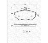 Комплект тормозных колодок, дисковый тормоз MAGNETI MARELLI 363702161181 363702161181 MAGNETI MARELLI - купити в магазині запчастин по Україні