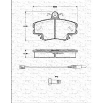 Комплект тормозных колодок, дисковый тормоз 363702161182 MAGNETI MARELLI - купить в магазине запчастей по Украине