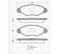 Комплект тормозных колодок, дисковый тормоз MAGNETI MARELLI 363702161203 363702161203 MAGNETI MARELLI - купить в магазине запчастей по Украине