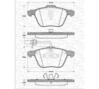 Комплект тормозных колодок, дисковый тормоз MAGNETI MARELLI 363702161228 363702161228 MAGNETI MARELLI - купить в магазине запчастей по Украине