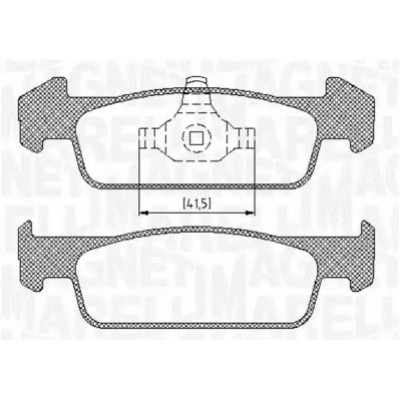 Комплект тормозных колодок, дисковый тормоз 363916060718 MAGNETI MARELLI - купить в магазине запчастей по Украине