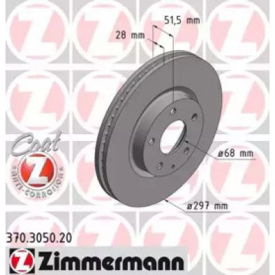 Тормозной диск 370305020 ZIMMERMANN - купить в магазине запчастей по Украине
