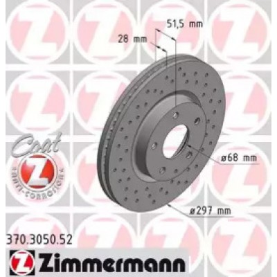 Тормозной диск 370305052 ZIMMERMANN - купить в магазине запчастей по Украине