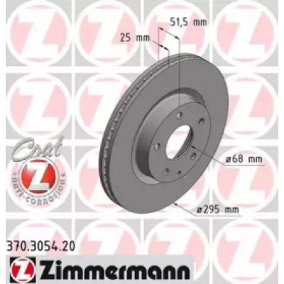 Тормозной диск 370305420 ZIMMERMANN - купить в магазине запчастей по Украине