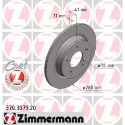 Тормозной диск 370307920 ZIMMERMANN - купить в магазине запчастей по Украине