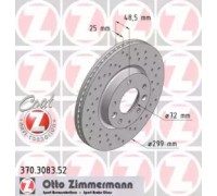 Тормозной диск ZIMMERMANN 370.3083.52 370308352 ZIMMERMANN - купить в магазине запчастей по Украине