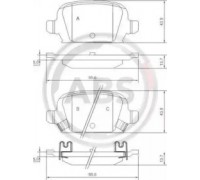 Комплект тормозных колодок, дисковый тормоз A.B.S. 37212 37212 A.B.S. - купить в магазине запчастей по Украине