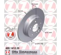 Тормозной диск ZIMMERMANN 400.1412.20 400141220 ZIMMERMANN - купить в магазине запчастей по Украине