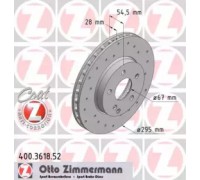 Тормозной диск ZIMMERMANN 400.3618.52 400361852 ZIMMERMANN - купить в магазине запчастей по Украине
