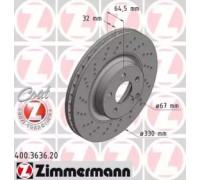 Тормозной диск ZIMMERMANN 400.3636.20 400363620 ZIMMERMANN - купить в магазине запчастей по Украине