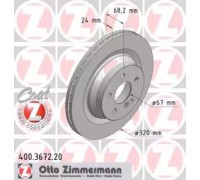 Тормозной диск ZIMMERMANN 400.3672.20 400367220 ZIMMERMANN - купить в магазине запчастей по Украине