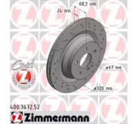 Тормозной диск ZIMMERMANN 400.3672.52 400367252 ZIMMERMANN - купить в магазине запчастей по Украине