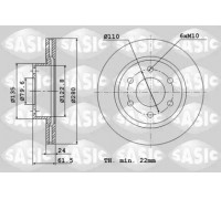 Тормозной диск SASIC 4004293J 4004293J SASIC - купить в магазине запчастей по Украине