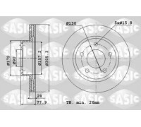 Тормозной диск SASIC 4004301J 4004301J SASIC - купить в магазине запчастей по Украине