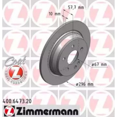 Тормозной диск 400647320 ZIMMERMANN - купить в магазине запчастей по Украине