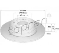 Тормозной диск TOPRAN 400 864 400864 TOPRAN - купить в магазине запчастей по Украине