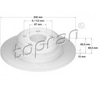 Тормозной диск TOPRAN 401 054 401054 TOPRAN - купить в магазине запчастей по Украине