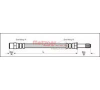 Тормозной шланг METZGER 4110048 4110048 METZGER - купить в магазине запчастей по Украине