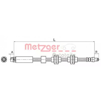 Тормозной шланг 4110143 METZGER - купить в магазине запчастей по Украине