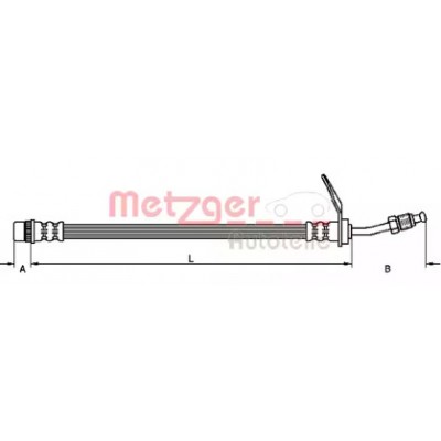 Тормозной шланг 4110211 METZGER - купить в магазине запчастей по Украине