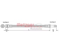 Тормозной шланг METZGER 4110231 4110231 METZGER - купить в магазине запчастей по Украине