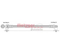 Тормозной шланг METZGER 4110237 4110237 METZGER - купить в магазине запчастей по Украине
