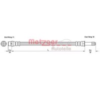 Тормозной шланг METZGER 4110281 4110281 METZGER - купить в магазине запчастей по Украине