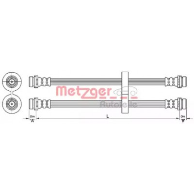 Тормозной шланг 4110312 METZGER - купить в магазине запчастей по Украине