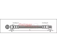 Тормозной шланг METZGER 4110578 4110578 METZGER - купить в магазине запчастей по Украине