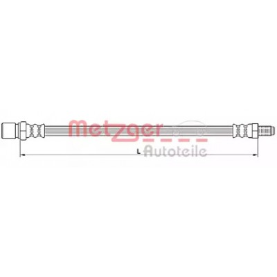 Тормозной шланг 4110641 METZGER - купить в магазине запчастей по Украине