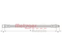 Тормозной шланг METZGER 4110754 4110754 METZGER - купить в магазине запчастей по Украине