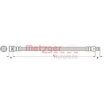 Тормозной шланг 4110795 METZGER - купить в магазине запчастей по Украине