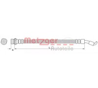 Тормозной шланг METZGER 4110821 4110821 METZGER - купить в магазине запчастей по Украине