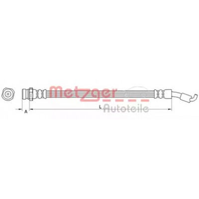 Тормозной шланг 4110821 METZGER - купить в магазине запчастей по Украине