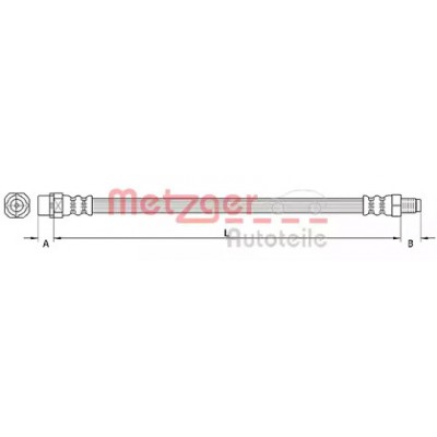 Тормозной шланг 4110942 METZGER - купить в магазине запчастей по Украине