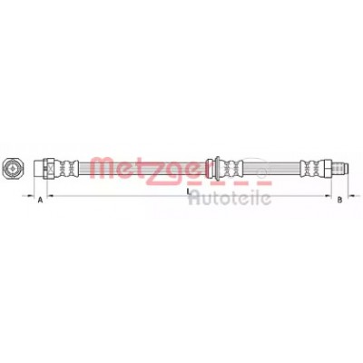 Тормозной шланг 4110946 METZGER - купить в магазине запчастей по Украине
