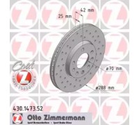 Тормозной диск ZIMMERMANN 430.1473.52 430147352 ZIMMERMANN - купить в магазине запчастей по Украине