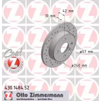 Тормозной диск 430148452 ZIMMERMANN - купить в магазине запчастей по Украине