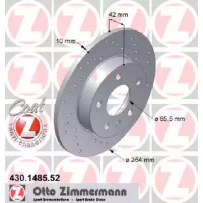 Тормозной диск 430148552 ZIMMERMANN - купить в магазине запчастей по Украине