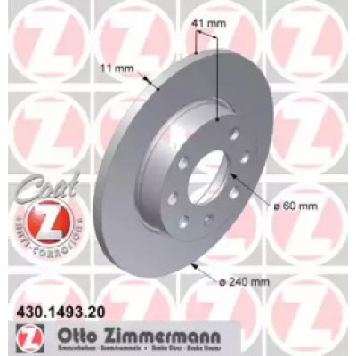 Тормозной диск 430149320 ZIMMERMANN - купить в магазине запчастей по Украине