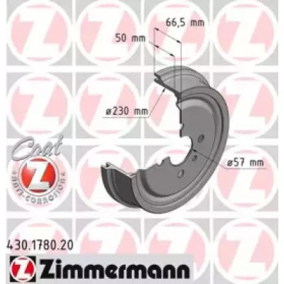 Тормозной барабан 430178020 ZIMMERMANN - купить в магазине запчастей по Украине