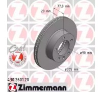 Тормозной диск ZIMMERMANN 430.2601.20 430260120 ZIMMERMANN - купить в магазине запчастей по Украине