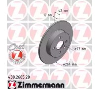 Тормозной диск ZIMMERMANN 430.2605.20 430260520 ZIMMERMANN - купить в магазине запчастей по Украине