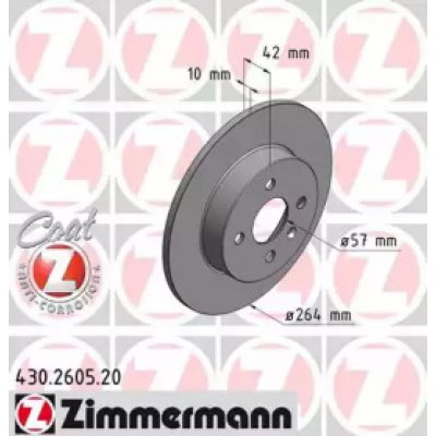 Тормозной диск 430260520 ZIMMERMANN - купить в магазине запчастей по Украине
