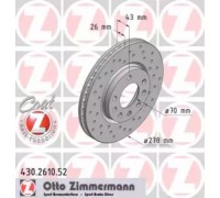 Тормозной диск ZIMMERMANN 430.2610.52 430261052 ZIMMERMANN - купить в магазине запчастей по Украине