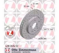 Тормозной диск ZIMMERMANN 430.2614.52 430261452 ZIMMERMANN - купить в магазине запчастей по Украине