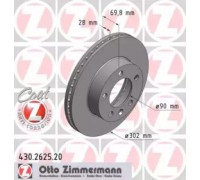 Тормозной диск ZIMMERMANN 430.2625.20 430262520 ZIMMERMANN - купить в магазине запчастей по Украине