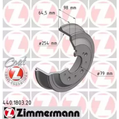 Тормозной барабан 440180320 ZIMMERMANN - купить в магазине запчастей по Украине