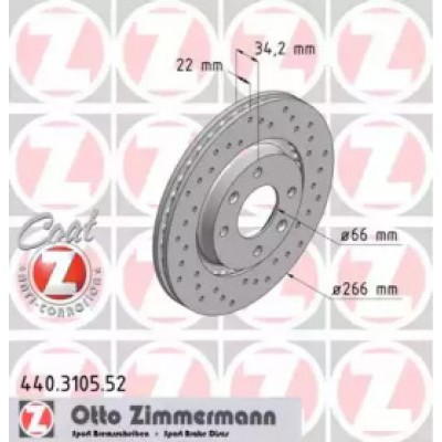 Тормозной диск 440310552 ZIMMERMANN - купить в магазине запчастей по Украине